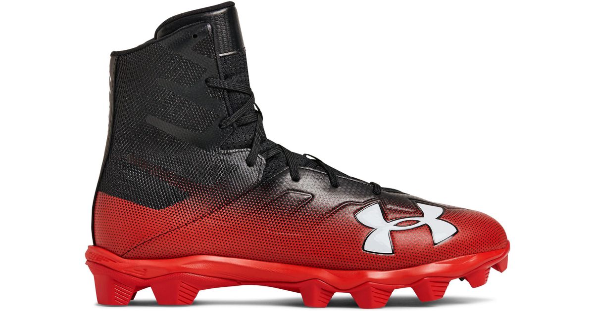 New Under Armour Jr 1269697-081 Highlight RM Football Cleat SIZE 4Y Blk/Org C68 