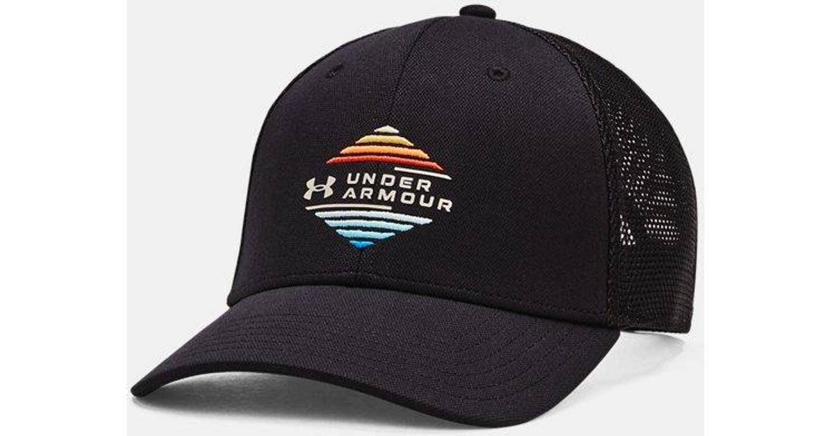 Under Armour Ua Blitzing Graphic Trucker Hat in Black for Men Lyst