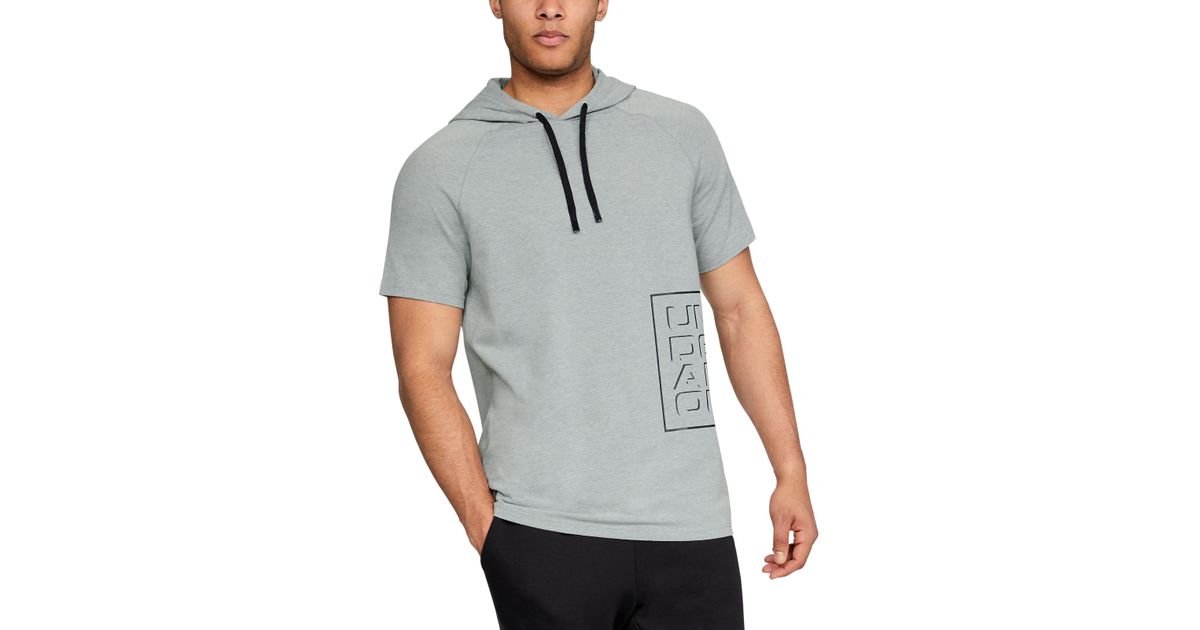 under armour men's unstoppable knit short sleeve hoodie