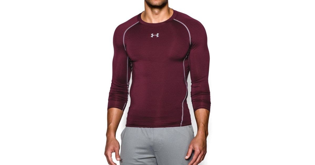 maroon under armour compression shirt