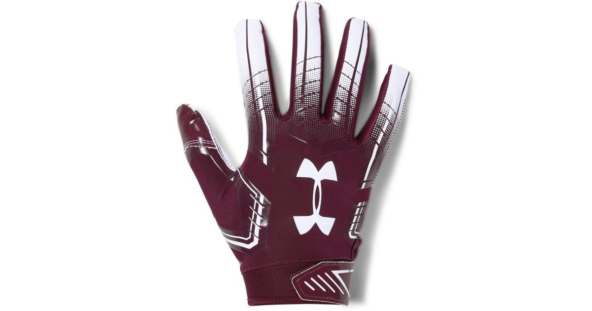 under armour maroon football gloves
