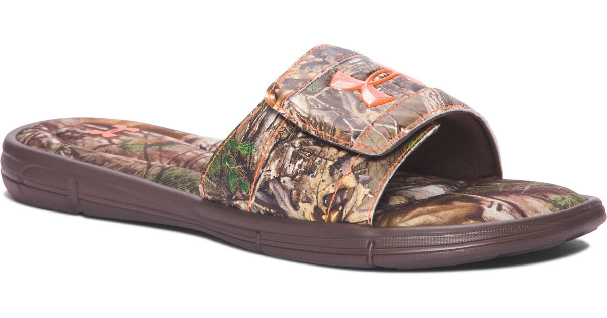 under armour camo slides