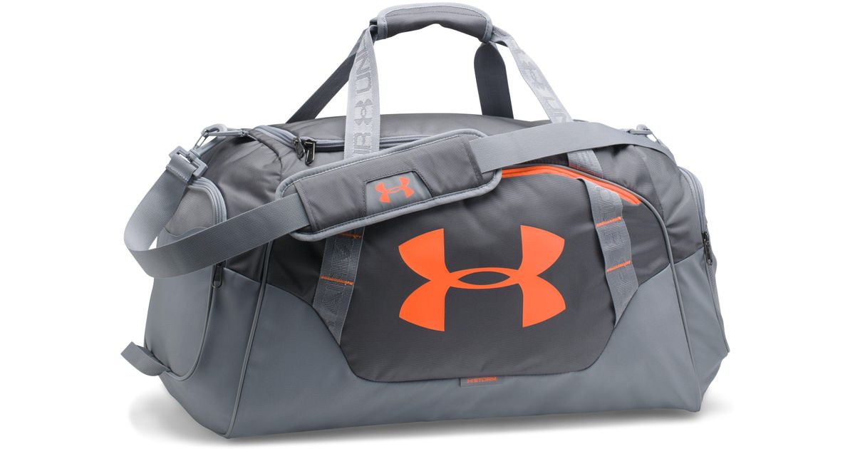 orange under armour duffle bag