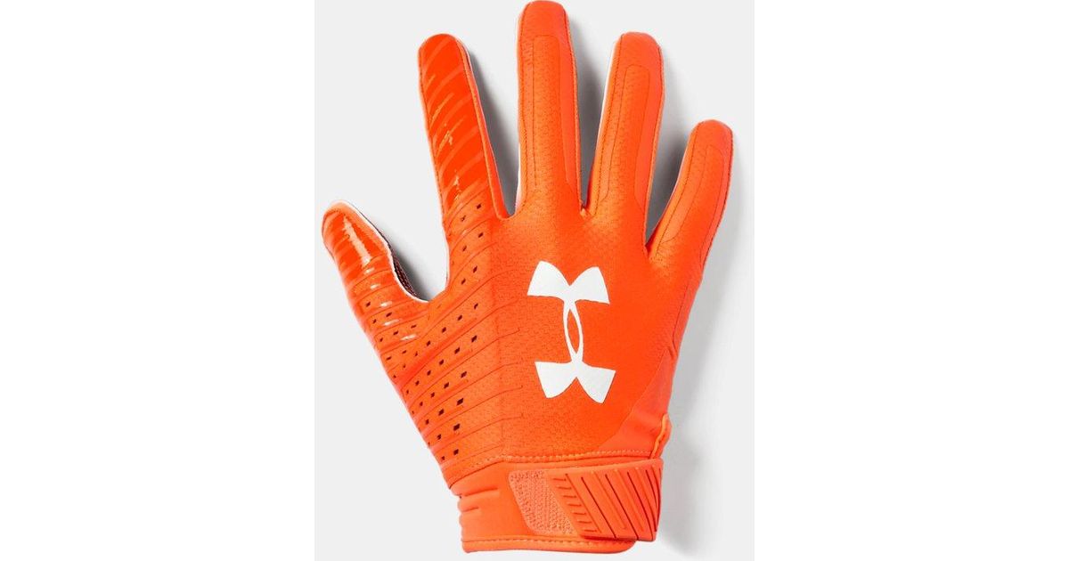 Under Armour Men's Ua Spotlight Le Nfl Football Gloves in Orange for