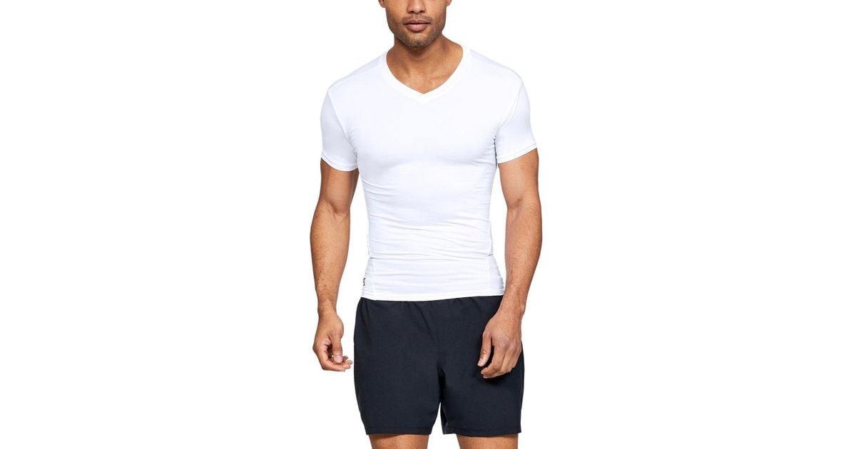 Under Armour Tactical Heatgear Compression V-neck in White/ (White) for Men - Lyst