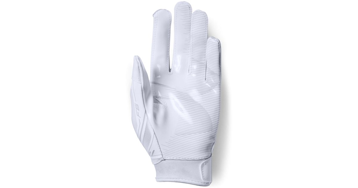 all white under armour football gloves