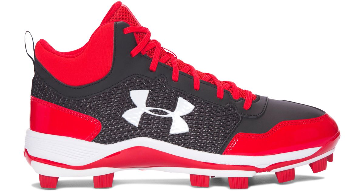 Under Armour Men's Ua Heater Mid Tpu Baseball Cleats in Black for Men | Lyst