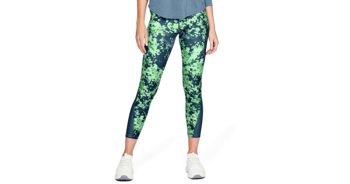  Under Armour Heatgear Armour Ankle Crop Print, Code  Blue//Metallic Silver, X-Large : Clothing, Shoes & Jewelry