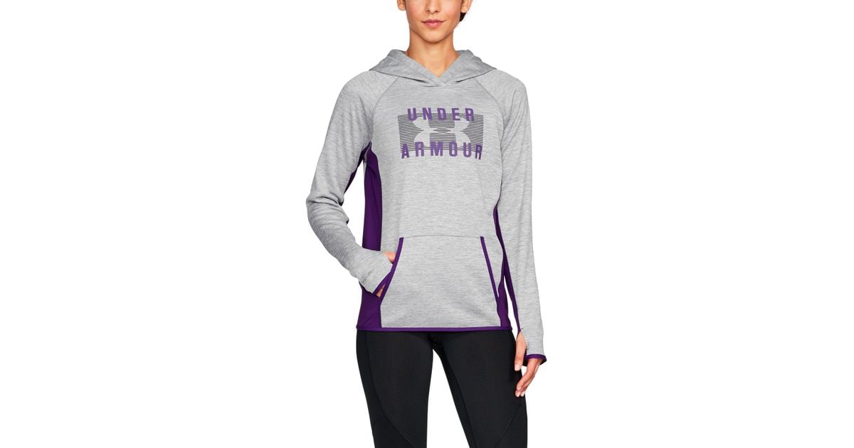 under armour women's storm armour fleece big logo twist hoodie
