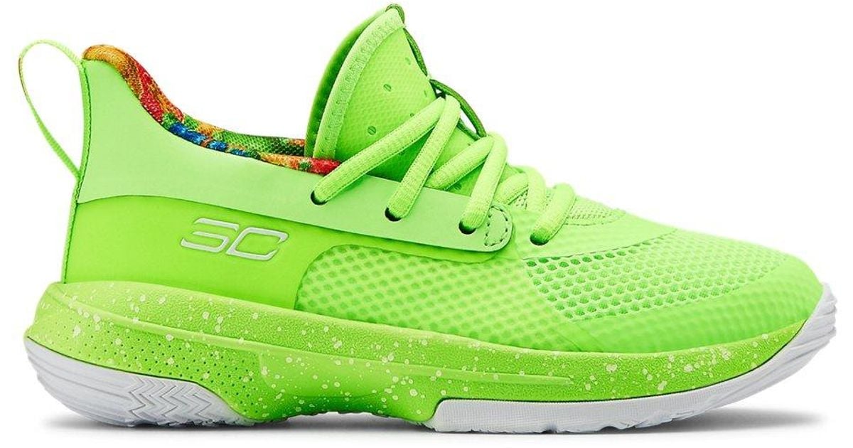 lime green under armour shoes
