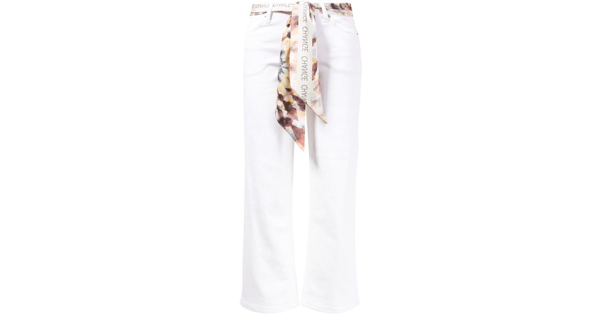 Cambio Denim Jeansculotte 'Philippa' Weiß in Weiß | Lyst AT