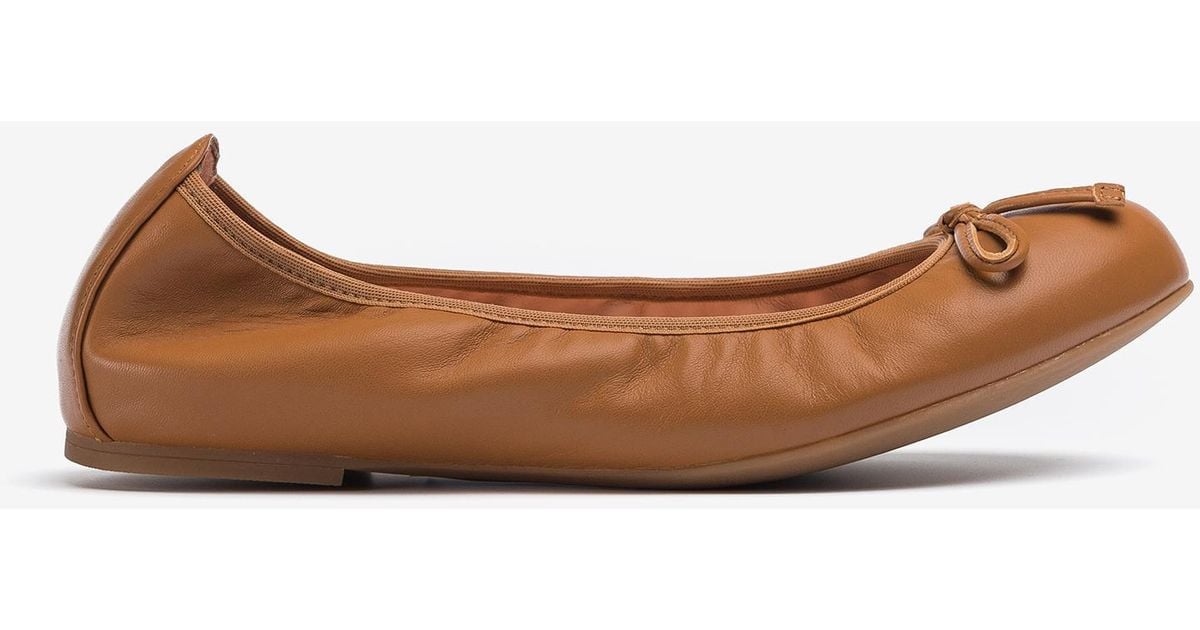 ballerine cuir marron