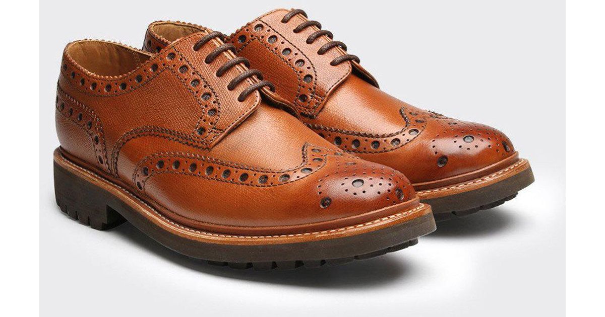 Grenson Archie Commando Sole Brogue Shoes in Brown for Men Grenson Archie Commando Sole Brogue Shoes in Brown for Men
