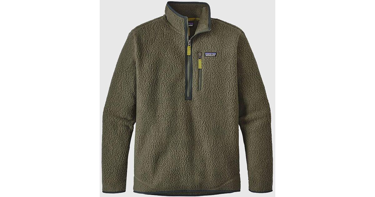 patagonia retro pile fleece green