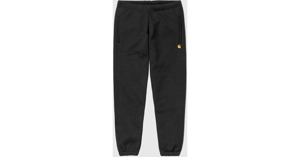 Carhartt Cotton Chase Sweatpants in Black for Men - Lyst