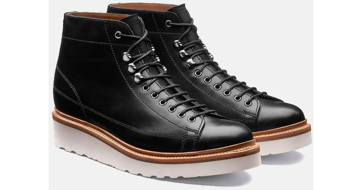 Grenson Andy Leather Monkey Boot in Black for Men - Lyst