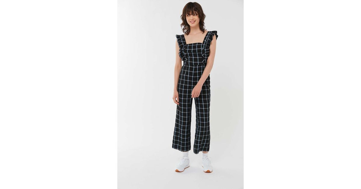 emerson gingham ruffle jumpsuit