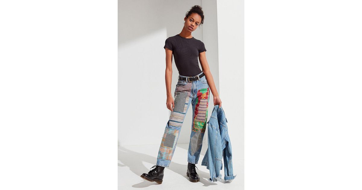 Urban Outfitters Urban Renewal Remade Quilted Patched Levi's Jean in Blue |  Lyst