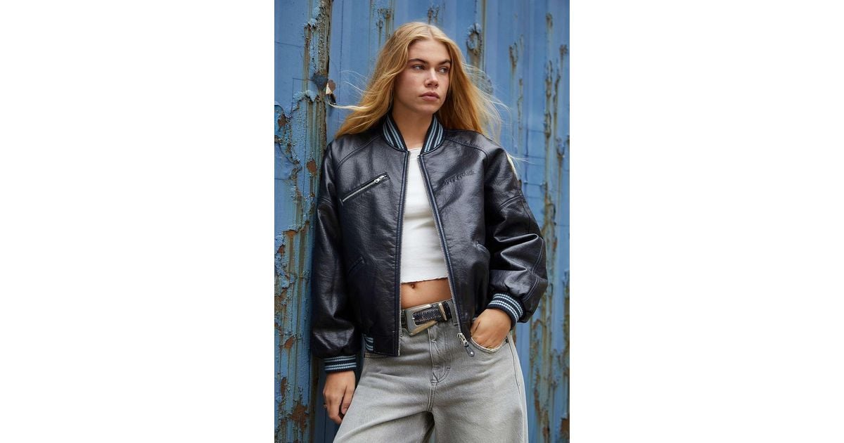 iets Embossed Varsity Jacket in Blue Lyst UK