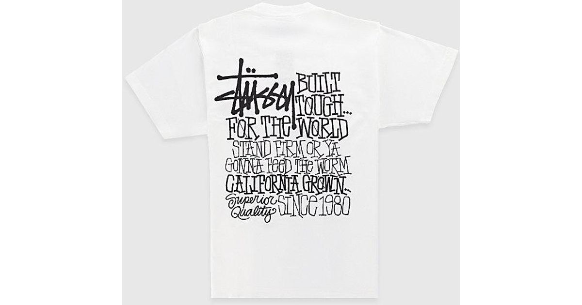 Stussy California Grown Tee Pigment Dyed in White for Men | Lyst