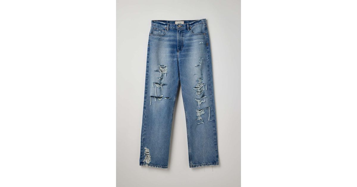 BDG Baggy Skate Fit Shredded Jean in Blue for Men Lyst