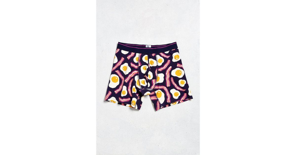 Urban Outfitters Cotton Bacon And Eggs Boxer Brief in Purple for Men | Lyst