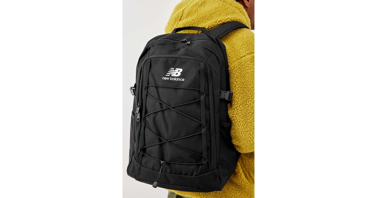 New Balance Black Bungee Cord Backpack for Men Lyst UK