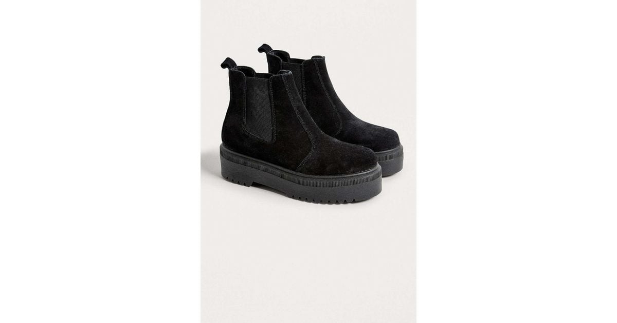 suede platform chelsea boots