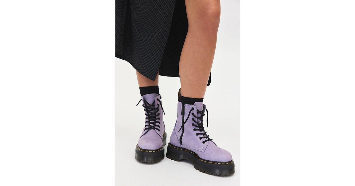 Dr. Martens Jadon Iii Pisa Leather Quad Platform Boot in Black | Lyst