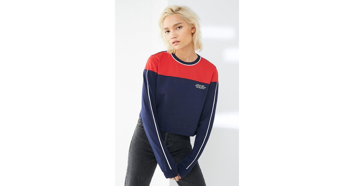 champion & uo colorblock long sleeve tee