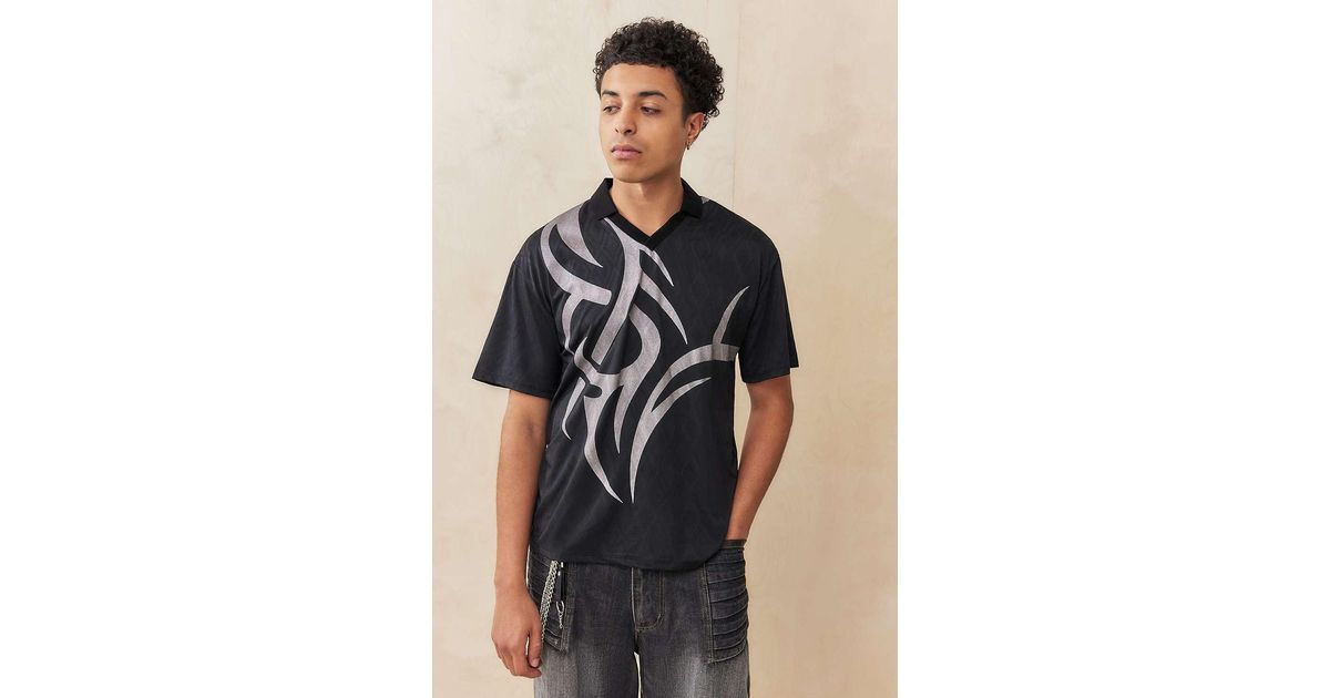 Jaded London Tattoo Football Shirt in Black for Men | Lyst UK