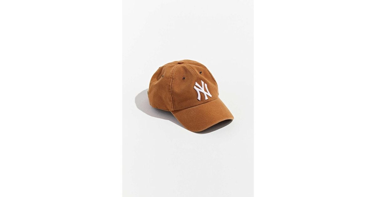 Men's New York Yankees Dad Hat in Light Brown | Size 1 Size | Abercrombie & Fitch