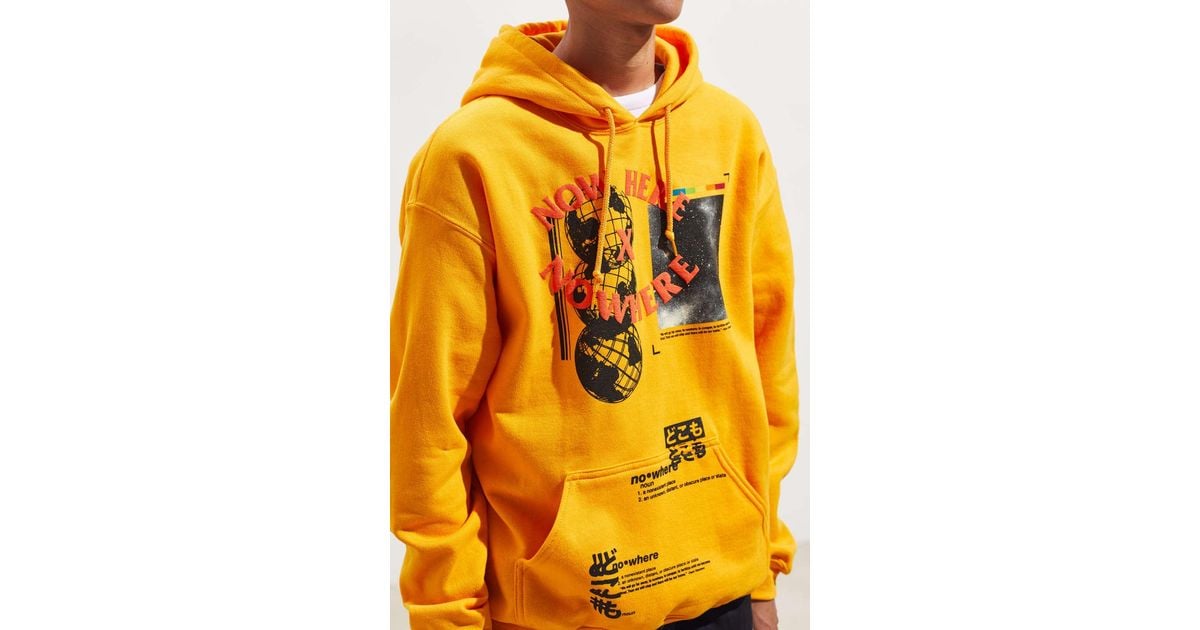Urban Outfitters Nowhere Puff Print Graphic Hoodie Sweatshirt in Yellow for  Men