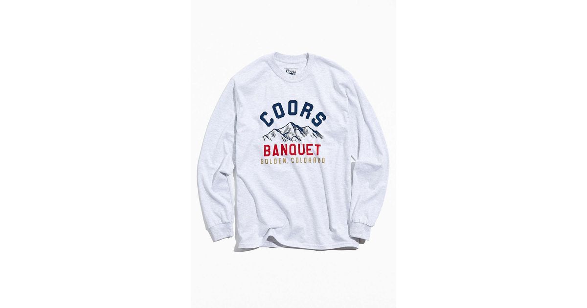 Urban Outfitters Coors Banquet Collegiate Long Sleeve Tee in Gray for
