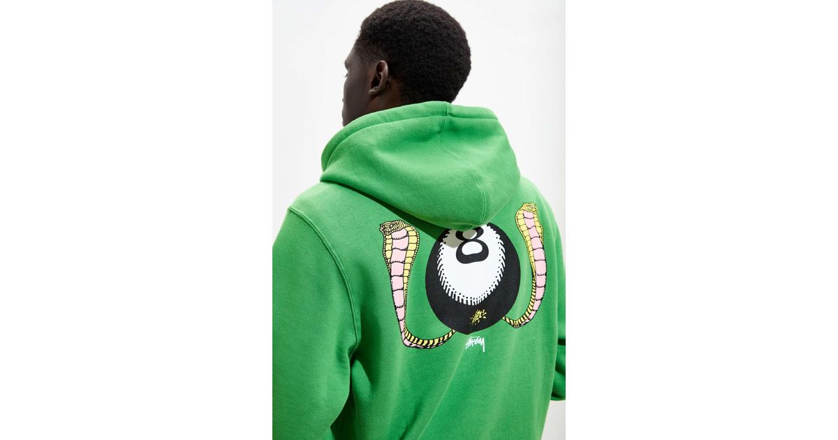 Stussy Cobra 8 Hoodie Sweatshirt in Green for Men | Lyst