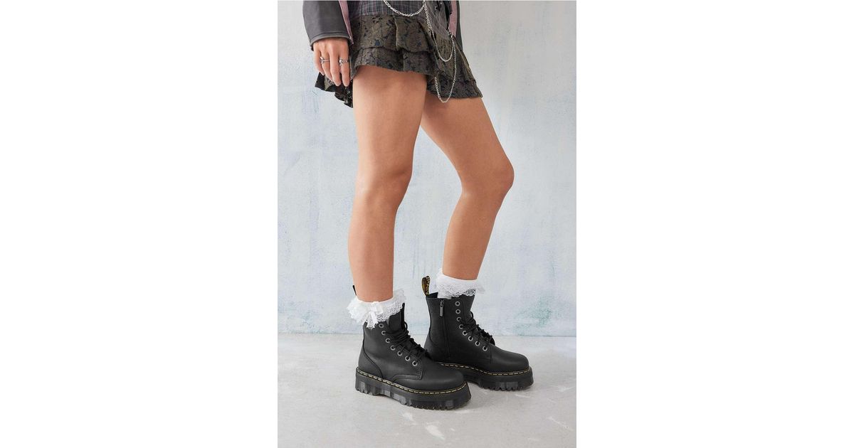 Dr. Martens Black Jadon Iii Pisa Leather Platform Boots | Lyst UK
