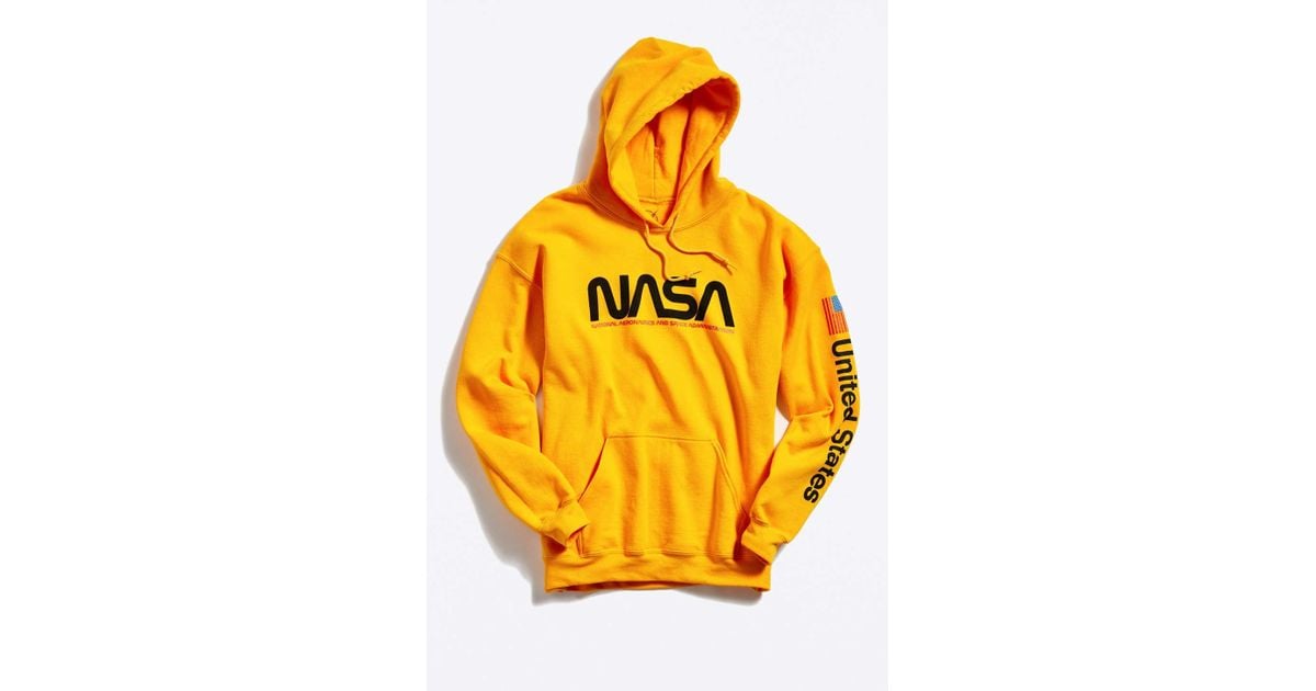 Urban Outfitters Nasa Hoodie Sweatshirt in Yellow for Men - Lyst