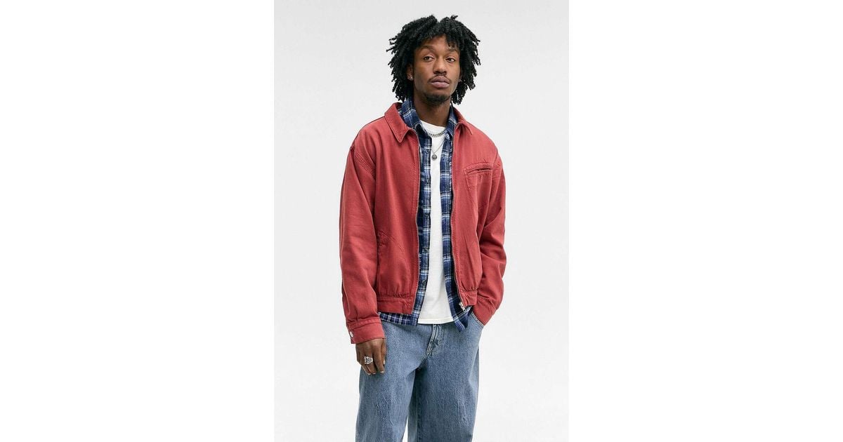 Dark Red Jean Jacket BDG Red Tony Harrington Jacket For Men