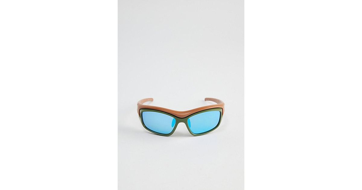 Urban Outfitters Ethan Stacked Shield Sunglasses in Blue for 