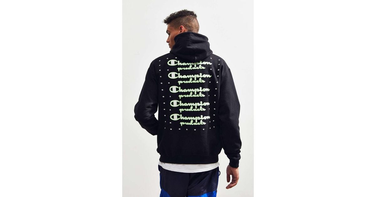 Shop Champion Neon Stacked Hoodie Sweatshirt | UP TO 57% OFF