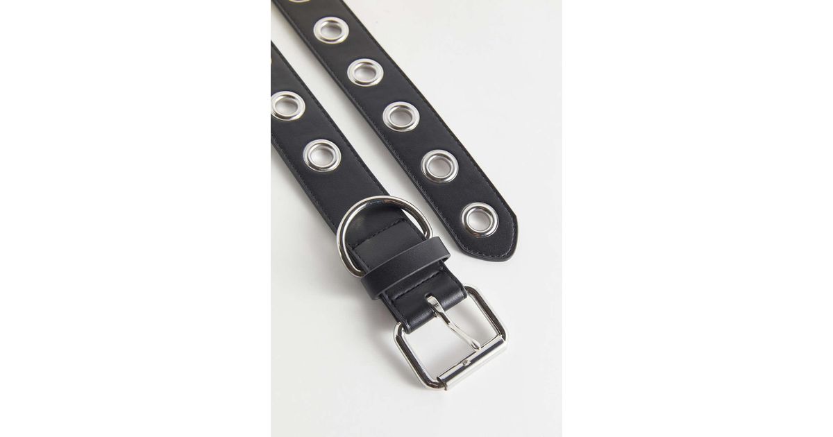Urban Outfitters Large Faux Leather Grommet Belt | Lyst