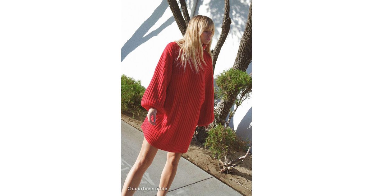 uo jill turtleneck sweater mini dress