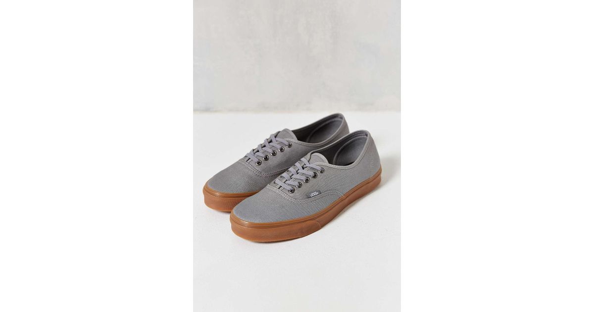 Vans Canvas Authentic Gum Sole Sneaker In Grey Gray For Men Lyst