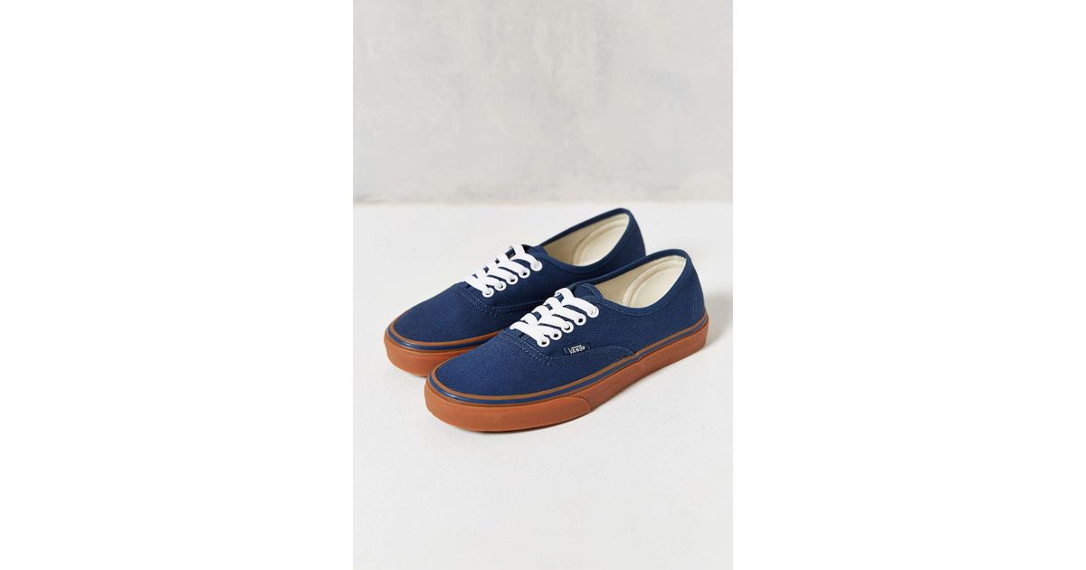 Vans Authentic Gum Sole Sneaker in Navy (Blue) for Men Lyst