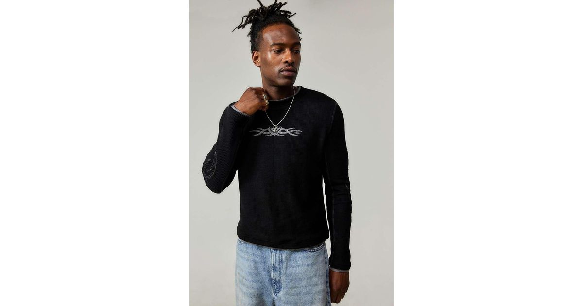 Jaded London Black Tattoo Applique Tee for Men | Lyst UK