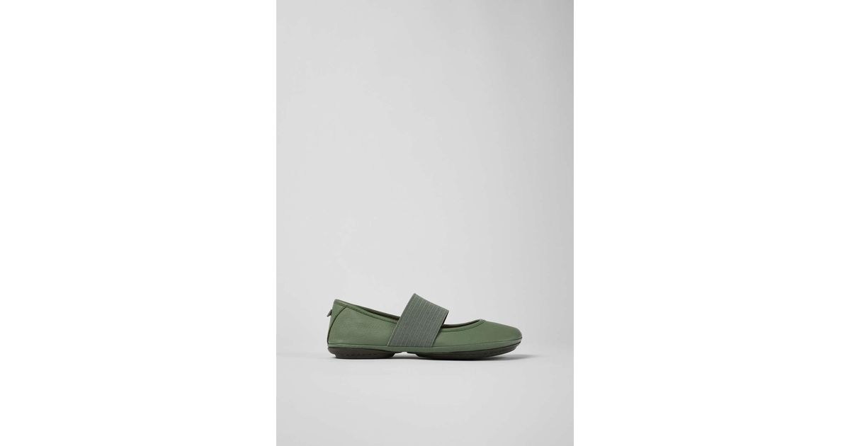 Camper Right Nina Leather Mary Jane in Green | Lyst