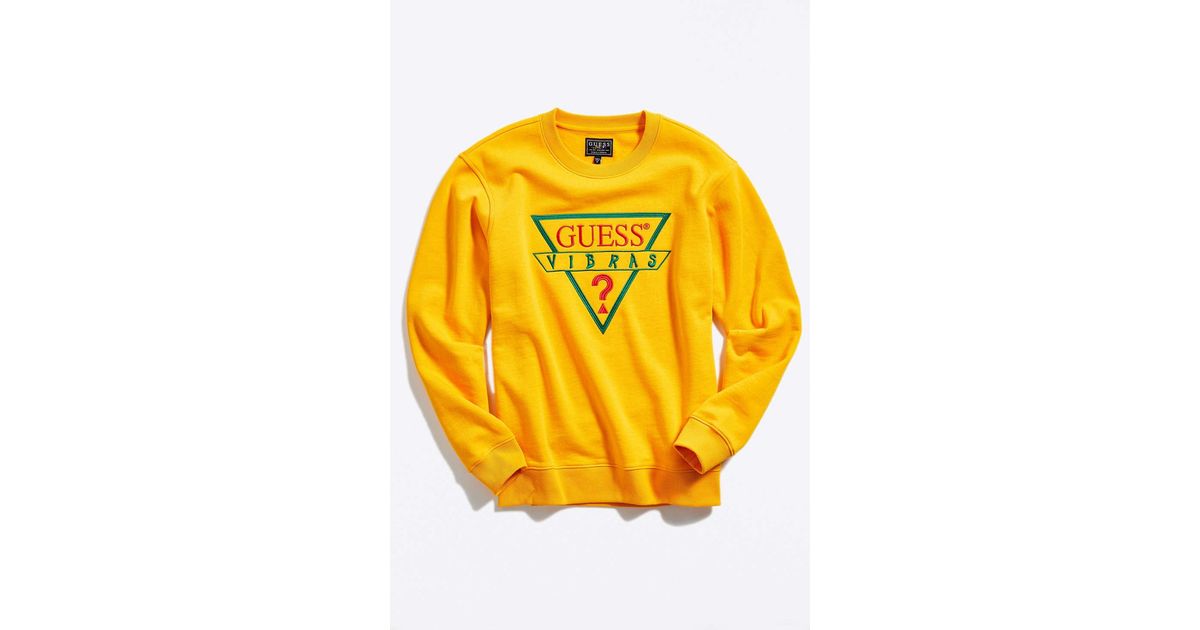 Guess Guess X J Balvin Vibras Crew Neck Sweatshirt in Yellow for Men | Lyst