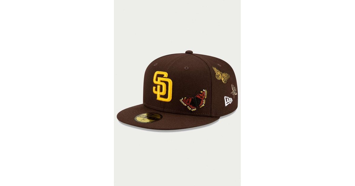 KTZ X Felt 59fifty San Diego Padres Fitted Baseball Hat in Brown for Men