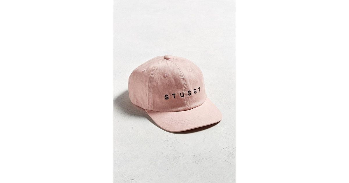 Stussy Pink Strapback Baseball Hat For Men Lyst