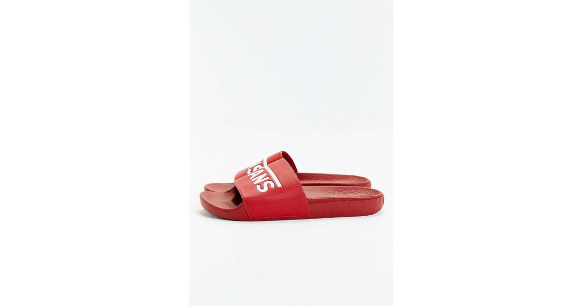 Vans Slide on Sandal in Red for Men Lyst